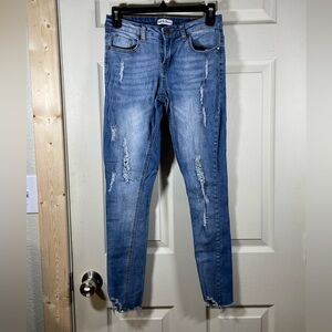 Salvage Blue Distressed Skinny‎ Jeans